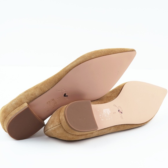 New JCREW Pointed-toe flats in suede Ashen Brown - Picture 5 of 5